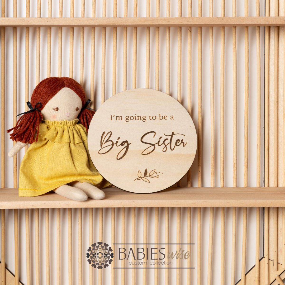 Sibling Pregnancy Announcement Plaque-" Big Brother & Big Sister" Reveal Plaque