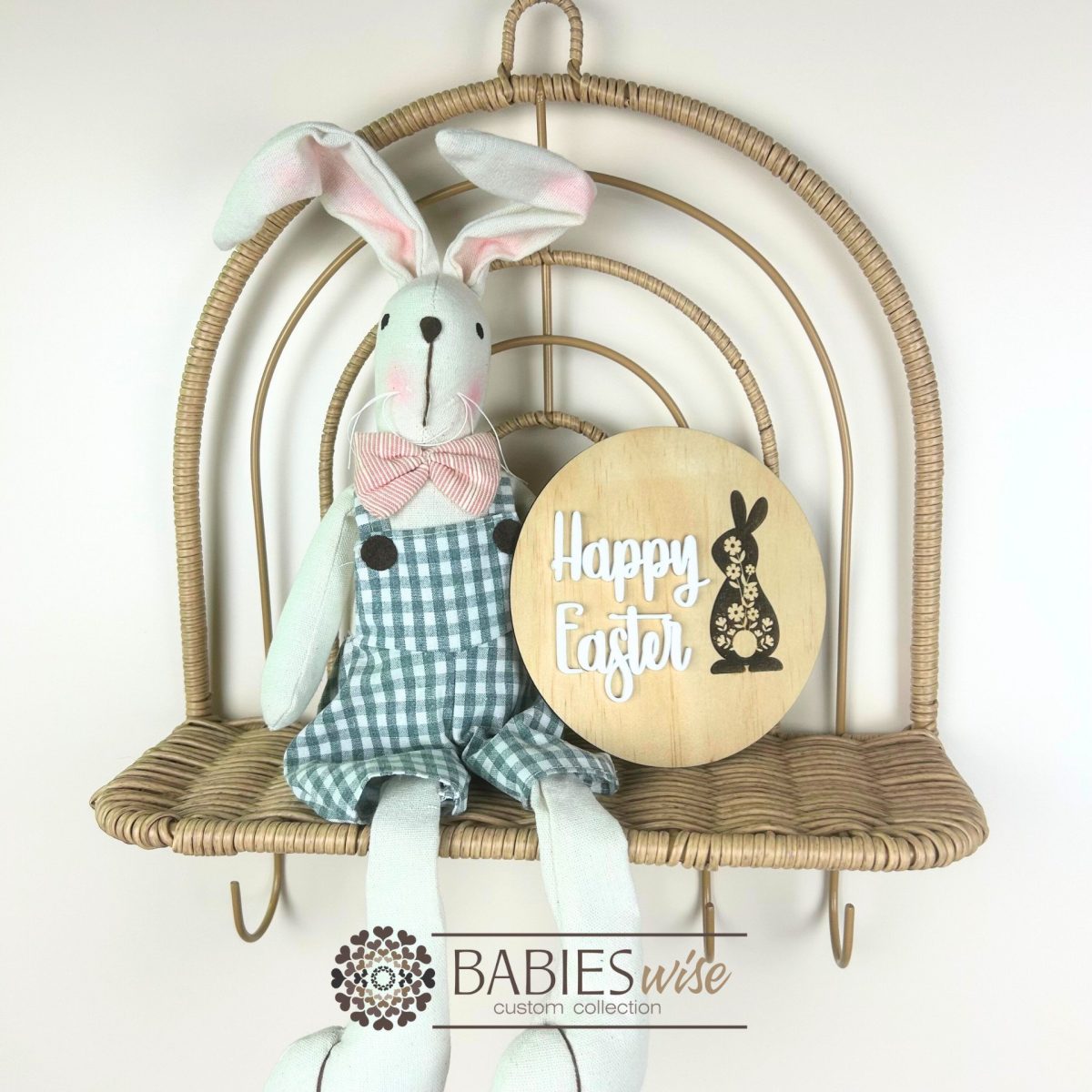 "Happy Easter Plaques"- Timber Bunny Easter with 3D Acrylic - Image 3