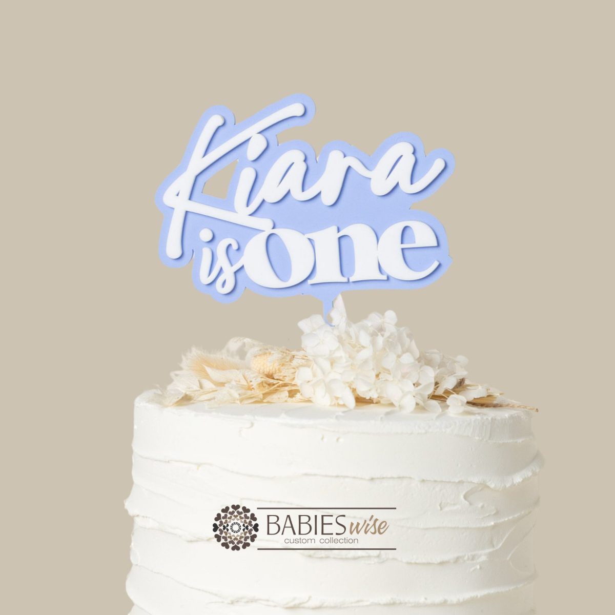 Personlised "One" Cake Topper- 3D Acrylic First Cake Topper - Image 2