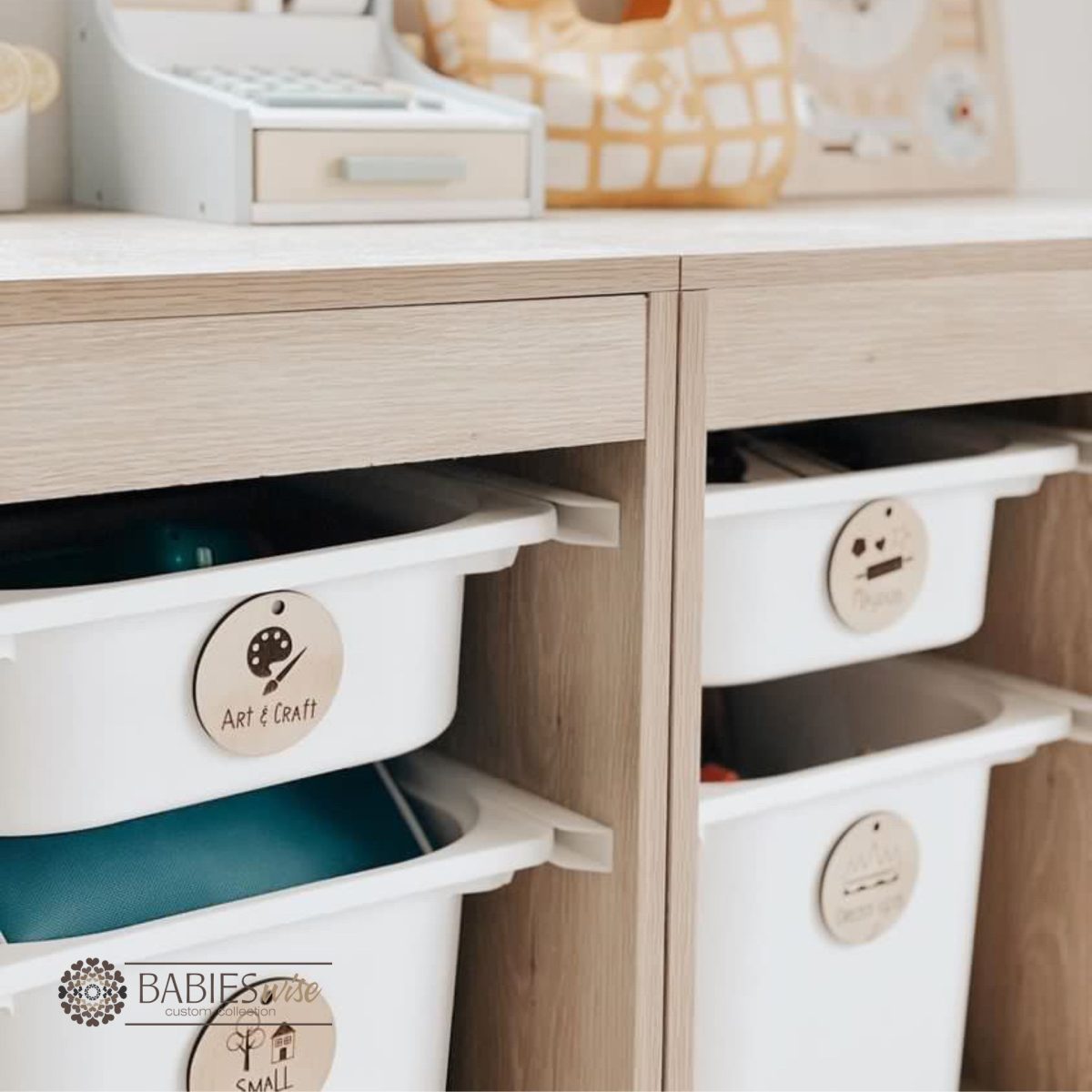 "Timber Storage Label Disc"- Toy & Classroom Organisation Tags - Image 5