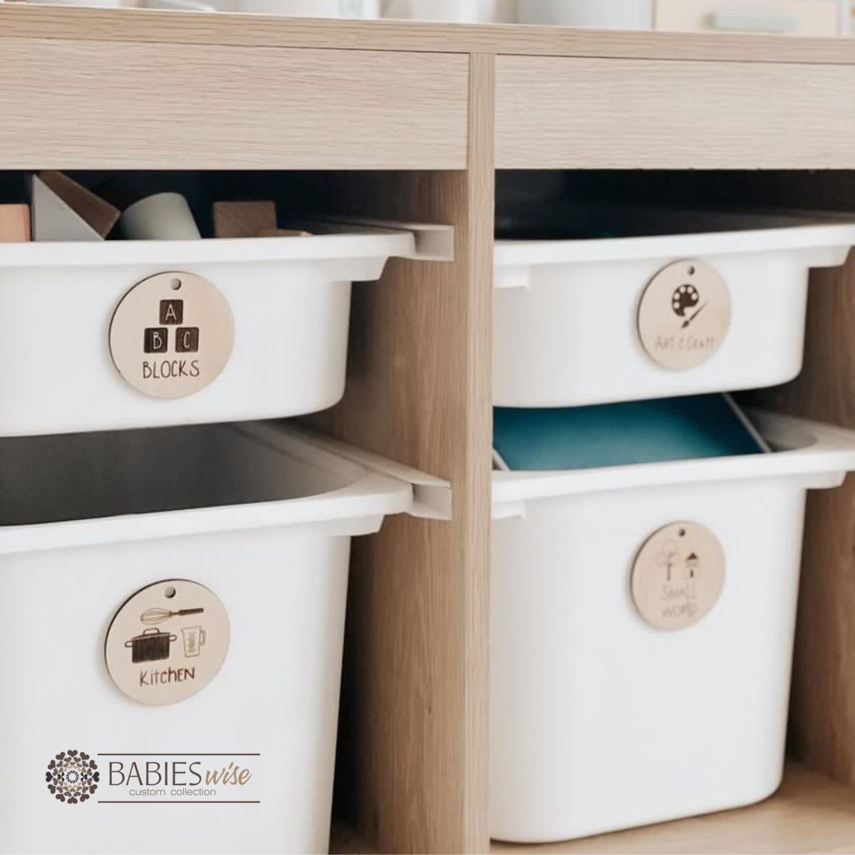 "Timber Storage Label Disc"- Toy & Classroom Organisation Tags - Image 4