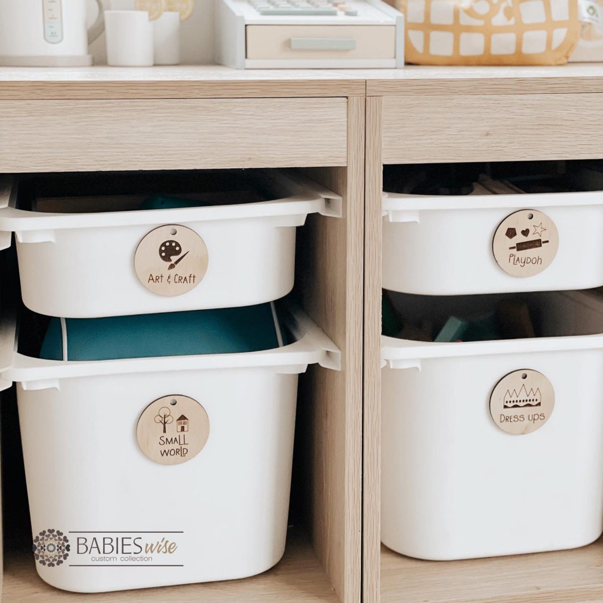 "Timber Storage Label Disc"- Toy & Classroom Organisation Tags - Image 3