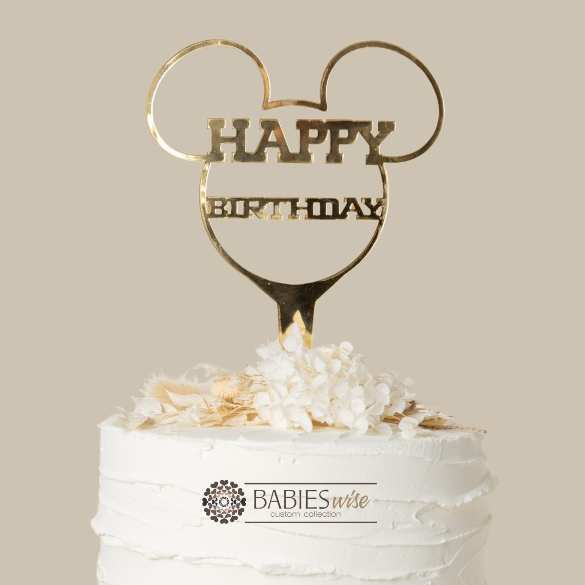 "Happy Birthday Mouse" -Cake Topper