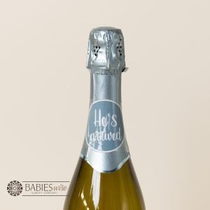Baby Announcement "Ice Bucket" Gift Pack - Champagne Glass Set with Decals - Image 8