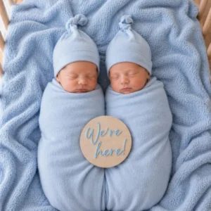 We're Here! <br>Twin Timber 3D Acrylic Annoucement Plaque - Image 4